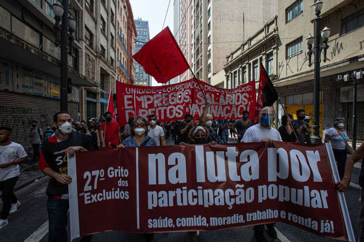 'Grito dos Excluídos' assume defesa da democracia e 'fora Bolsonaro'
